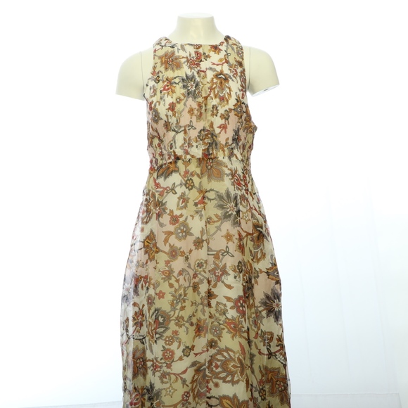 One Fine Day Womens Maxi Dress 12 Floral Sheer - Picture 2 of 7